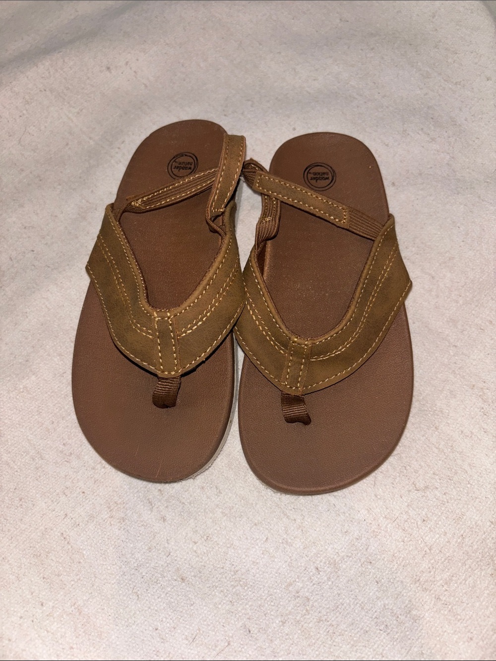 wonder nation Brown Kids Flip Flop Sandals
